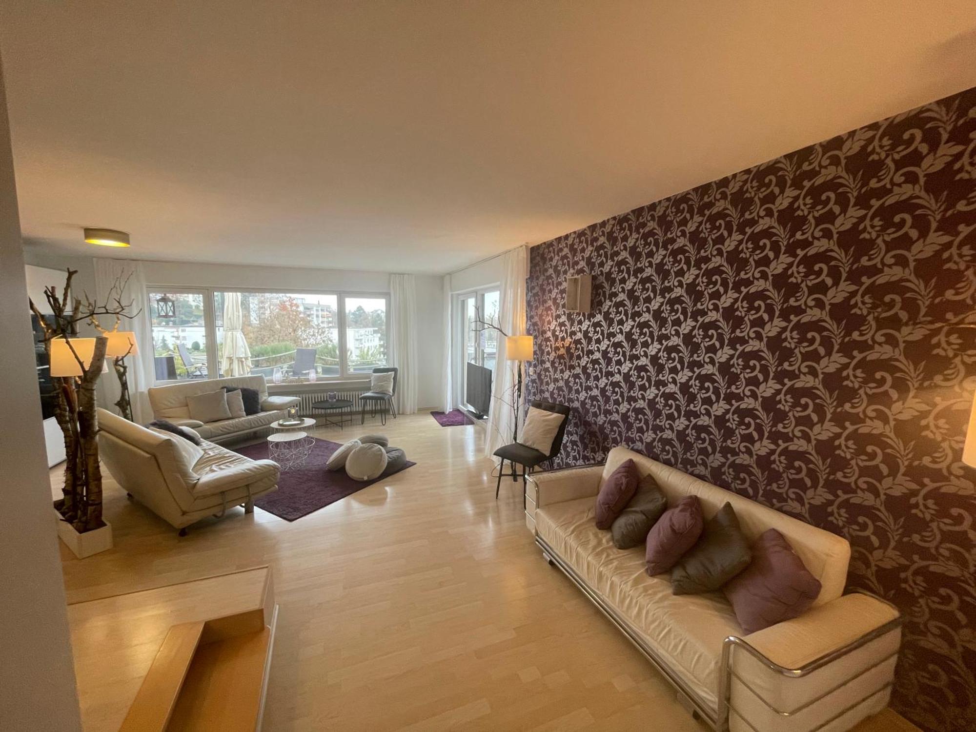 Penthouse - 3 Schlafzimmer- Sonnige Dachterrasse -Whirlpool & Alpenblick - Perfekt Fuer Romantik Oder Familienurlaub Mit Kind, Hund Willkommen - By Ferienwohnenamsee - อูเบอร์ลิงเงน ภายนอก รูปภาพ