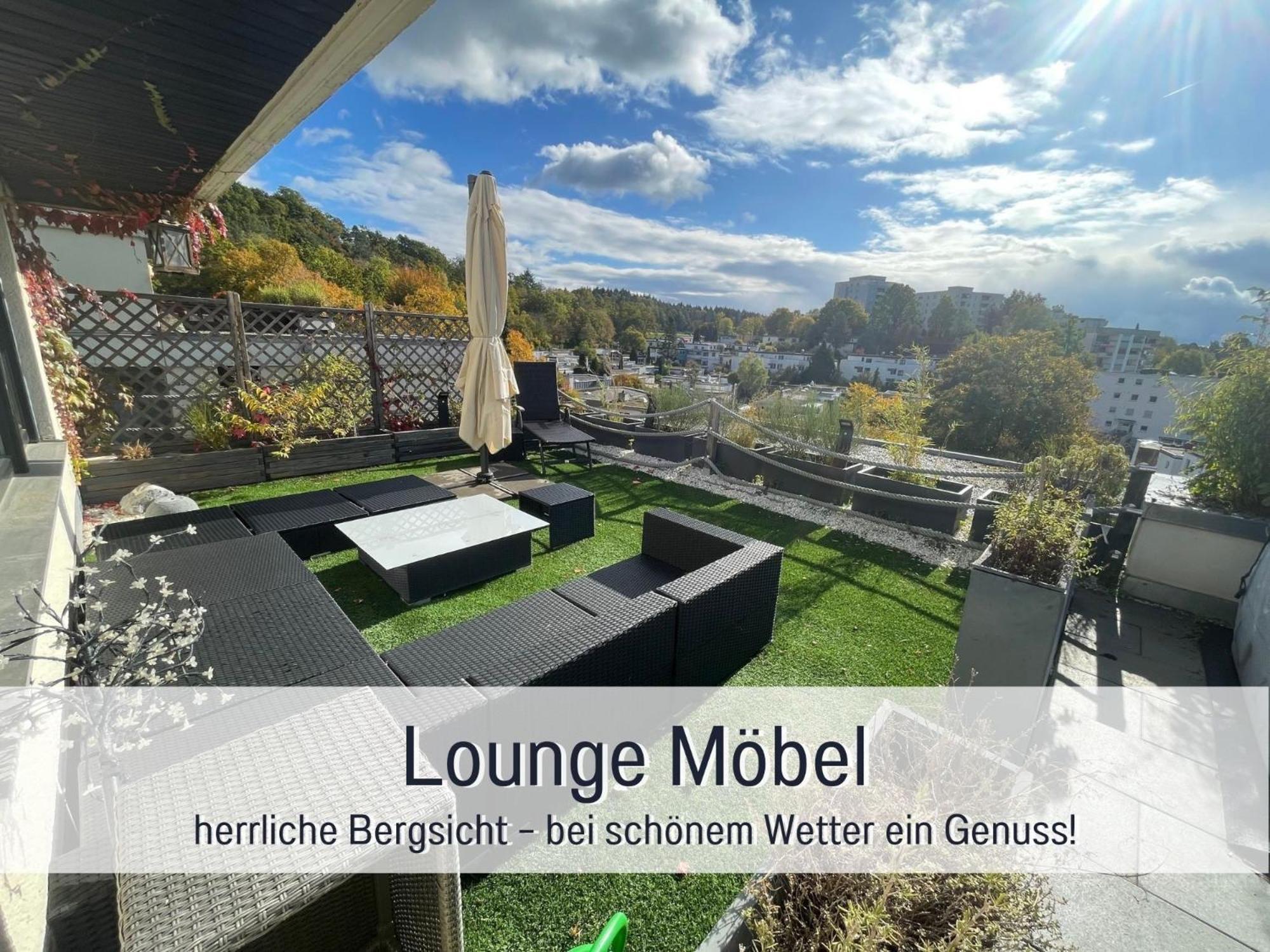 Penthouse - 3 Schlafzimmer- Sonnige Dachterrasse -Whirlpool & Alpenblick - Perfekt Fuer Romantik Oder Familienurlaub Mit Kind, Hund Willkommen - By Ferienwohnenamsee - อูเบอร์ลิงเงน ภายนอก รูปภาพ