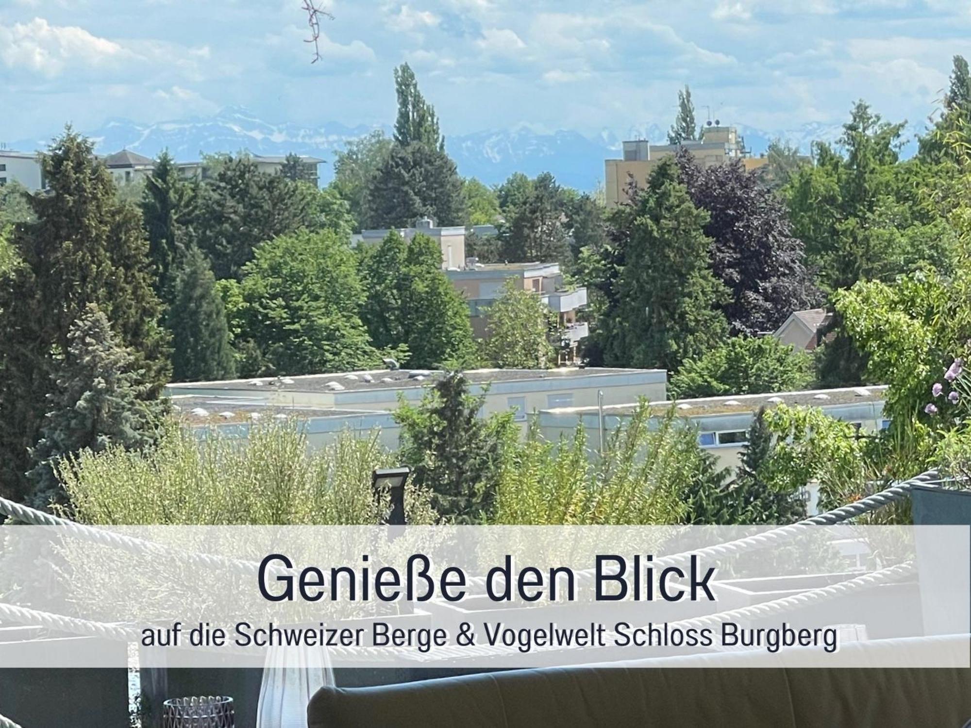 Penthouse - 3 Schlafzimmer- Sonnige Dachterrasse -Whirlpool & Alpenblick - Perfekt Fuer Romantik Oder Familienurlaub Mit Kind, Hund Willkommen - By Ferienwohnenamsee - อูเบอร์ลิงเงน ภายนอก รูปภาพ