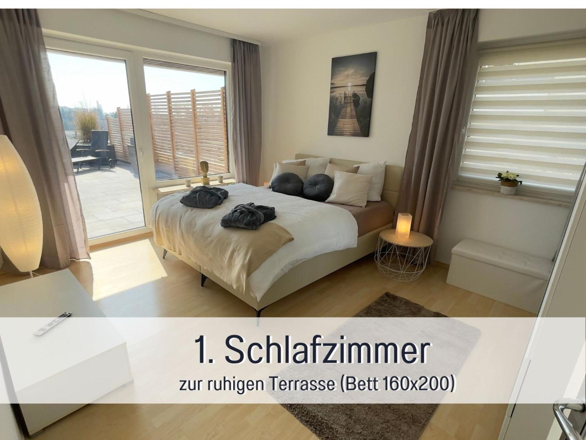 Penthouse - 3 Schlafzimmer- Sonnige Dachterrasse -Whirlpool & Alpenblick - Perfekt Fuer Romantik Oder Familienurlaub Mit Kind, Hund Willkommen - By Ferienwohnenamsee - อูเบอร์ลิงเงน ภายนอก รูปภาพ